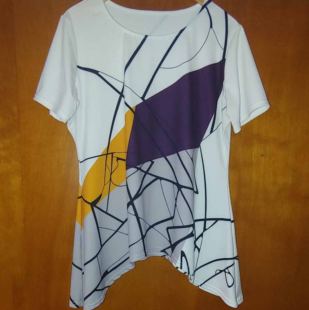 White patterned blouse